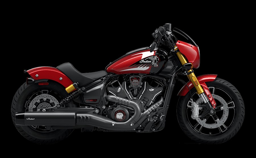New 2025 Indian Motorcycle 101 SCOUT SUNSET RED METALLIC