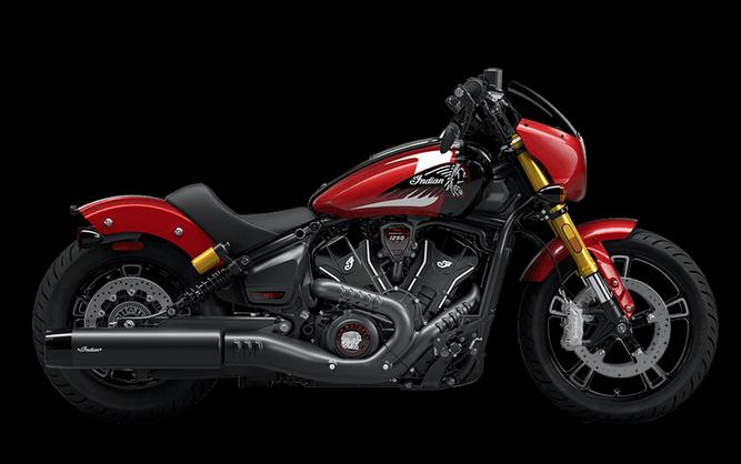 New 2025 Indian Motorcycle 101 SCOUT SUNSET RED METALLIC