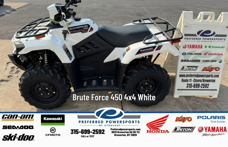2025 Kawasaki Brute Force 450 4x4 White