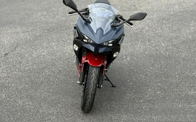 2026 Kawasaki Ninja 500 ABS Metallic Matte Twilight Blue ABS Metallic Yellowish GreenEbony