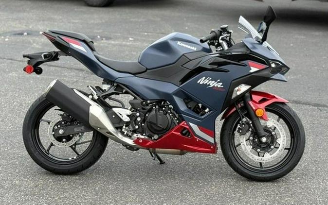 2026 Kawasaki Ninja 500 ABS Metallic Matte Twilight Blue ABS Metallic Yellowish GreenEbony