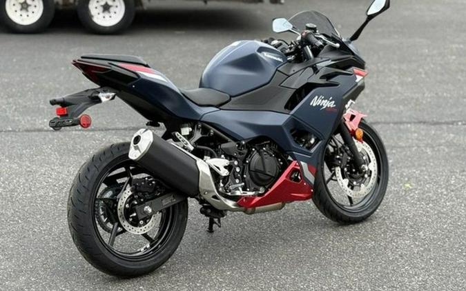 2026 Kawasaki Ninja 500 ABS Metallic Matte Twilight Blue ABS Metallic Yellowish GreenEbony