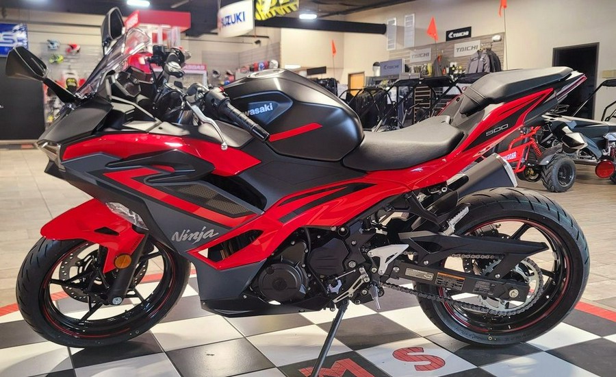 2024 Kawasaki Ninja® 500 ABS Passion Red/Metallic Flat Spark Black