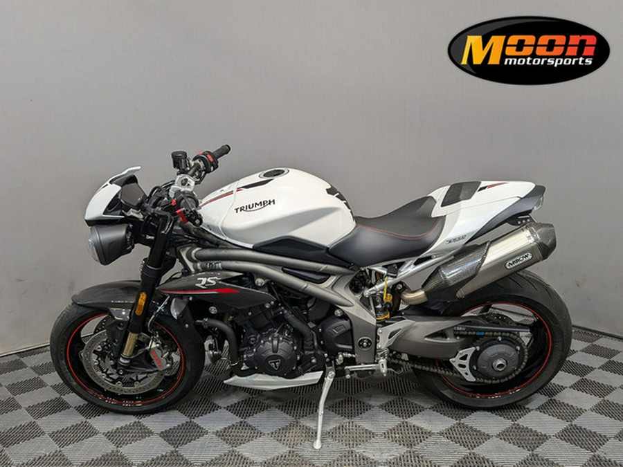 2019 Triumph Speed Triple RS Crystal White Metallic