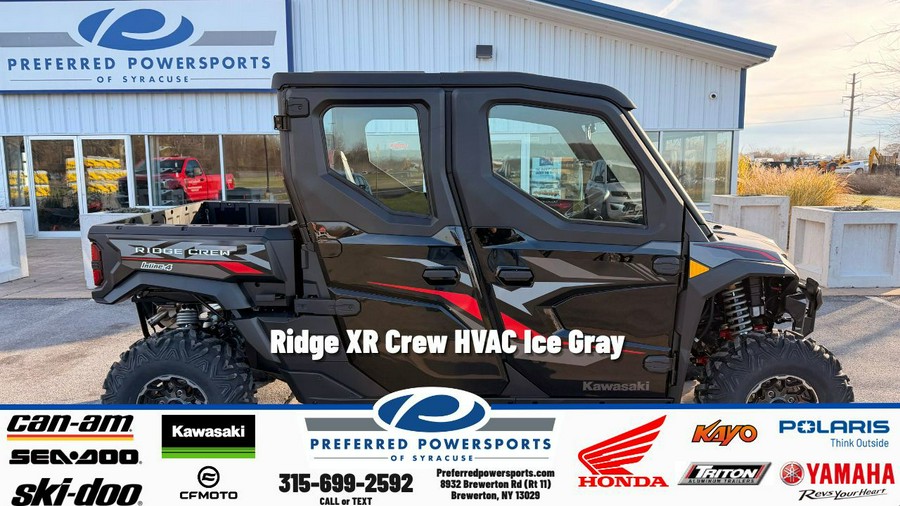 2025 Kawasaki Ridge XR Crew HVAC Ice Gray