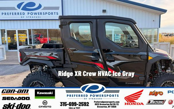 2025 Kawasaki Ridge XR Crew HVAC Ice Gray
