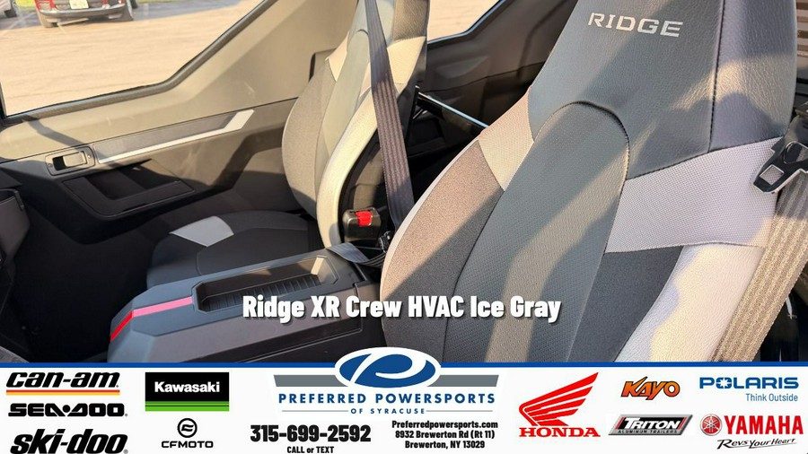 2025 Kawasaki Ridge XR Crew HVAC Ice Gray