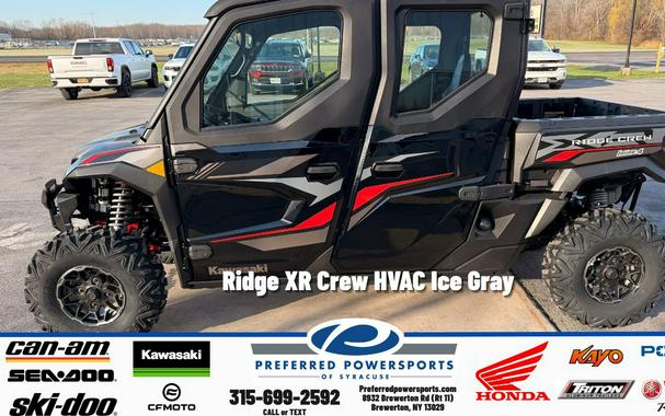 2025 Kawasaki Ridge XR Crew HVAC Ice Gray