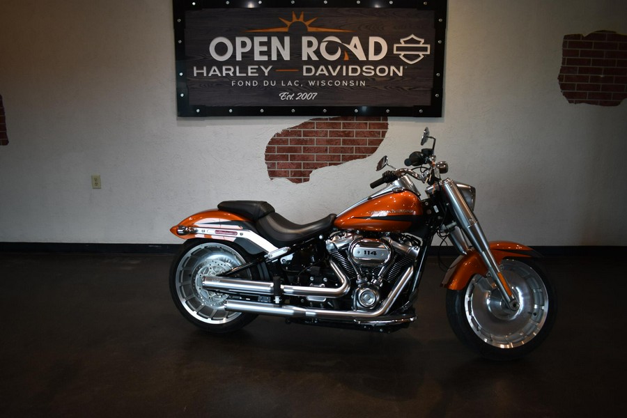 2019 Harley-Davidson® Fat Boy® 114 Scorched Orange/Black Denim