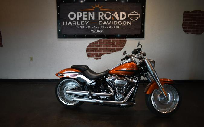 2019 Harley-Davidson® Fat Boy® 114 Scorched Orange/Black Denim
