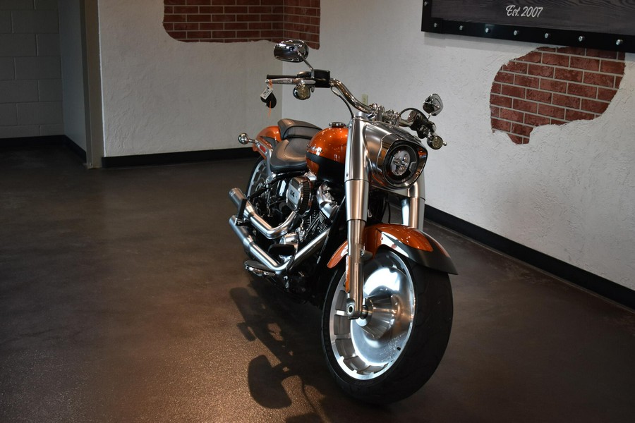 2019 Harley-Davidson® Fat Boy® 114 Scorched Orange/Black Denim