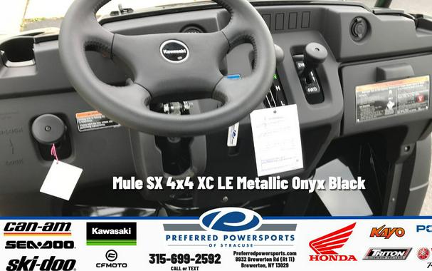 2026 Kawasaki Mule SX 4x4 XC LE Metallic Onyx Black