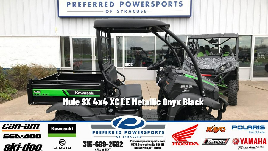 2026 Kawasaki Mule SX 4x4 XC LE Metallic Onyx Black