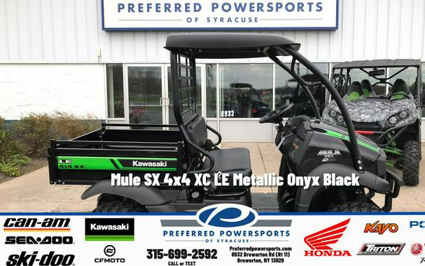 2026 Kawasaki Mule SX 4x4 XC LE Metallic Onyx Black