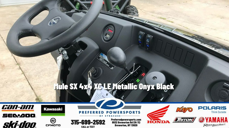 2026 Kawasaki Mule SX 4x4 XC LE Metallic Onyx Black