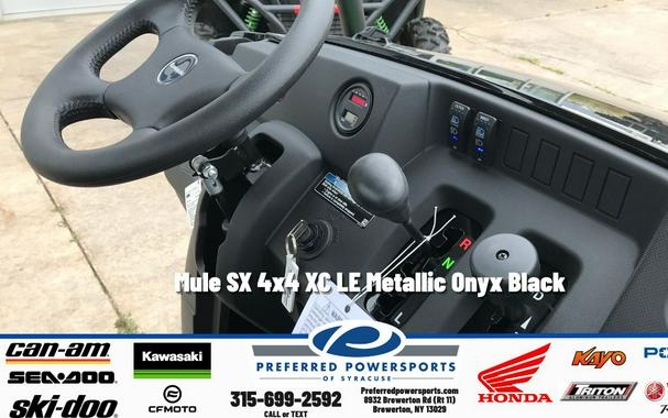 2026 Kawasaki Mule SX 4x4 XC LE Metallic Onyx Black