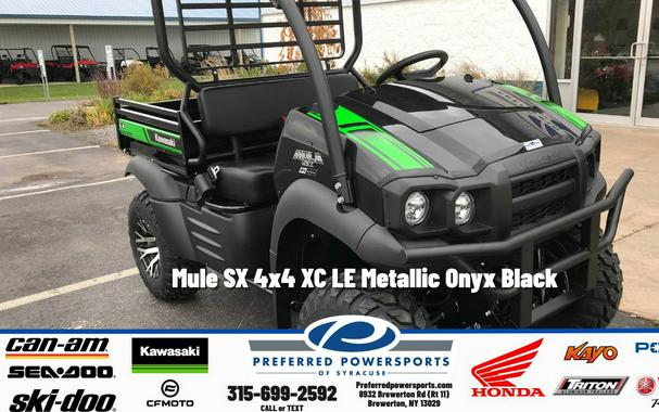 2026 Kawasaki Mule SX 4x4 XC LE Metallic Onyx Black
