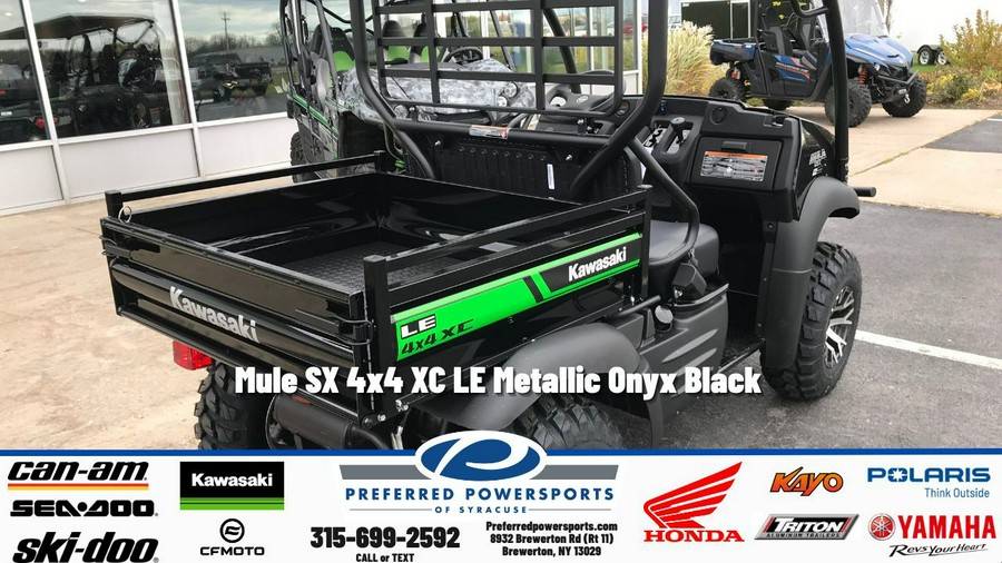 2026 Kawasaki Mule SX 4x4 XC LE Metallic Onyx Black