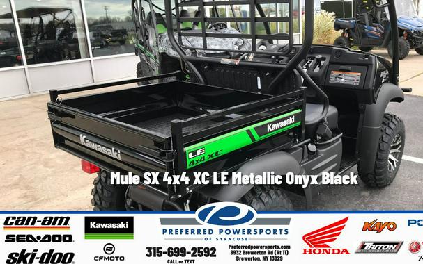 2026 Kawasaki Mule SX 4x4 XC LE Metallic Onyx Black