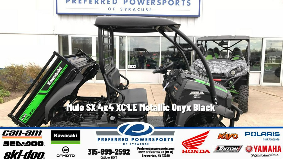 2026 Kawasaki Mule SX 4x4 XC LE Metallic Onyx Black