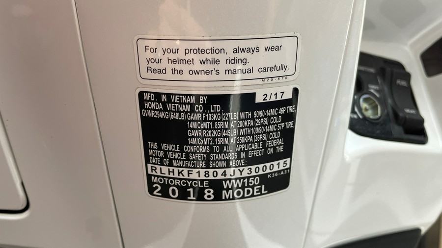 2018 Honda PCX150