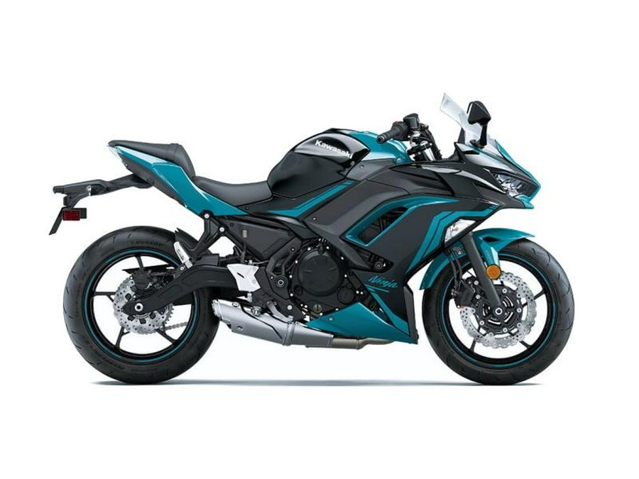 2021 Kawasaki Ninja® 650 ABS Metallic Spark Black/Pearl Nightshade Teal