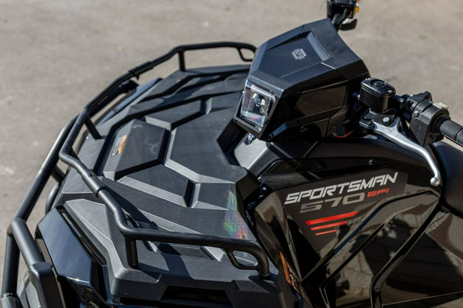 New 2024 POLARIS SPORTSMAN 570 TRAIL ONYX BLACK