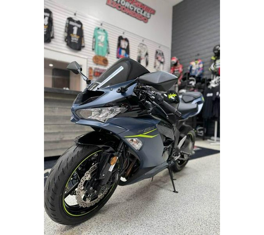 2023 Kawasaki Ninja® ZX™-6R Metallic Matte Twilight Blue/Metallic Diablo Black