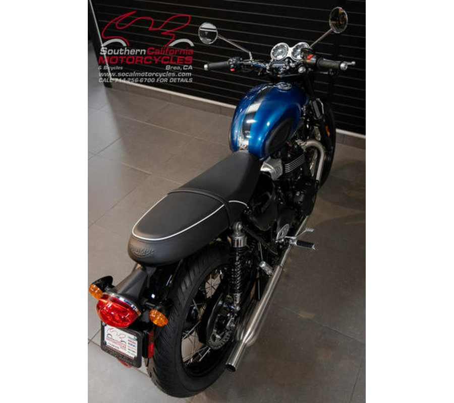 2023 Triumph Bonneville T100 Chrome Edition Cobalt Blue