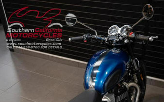 2023 Triumph Bonneville T100 Chrome Edition Cobalt Blue