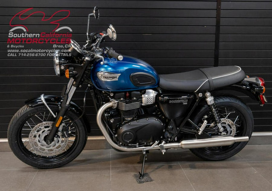 2023 Triumph Bonneville T100 Chrome Edition Cobalt Blue