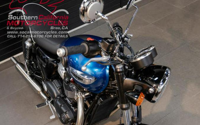 2023 Triumph Bonneville T100 Chrome Edition Cobalt Blue