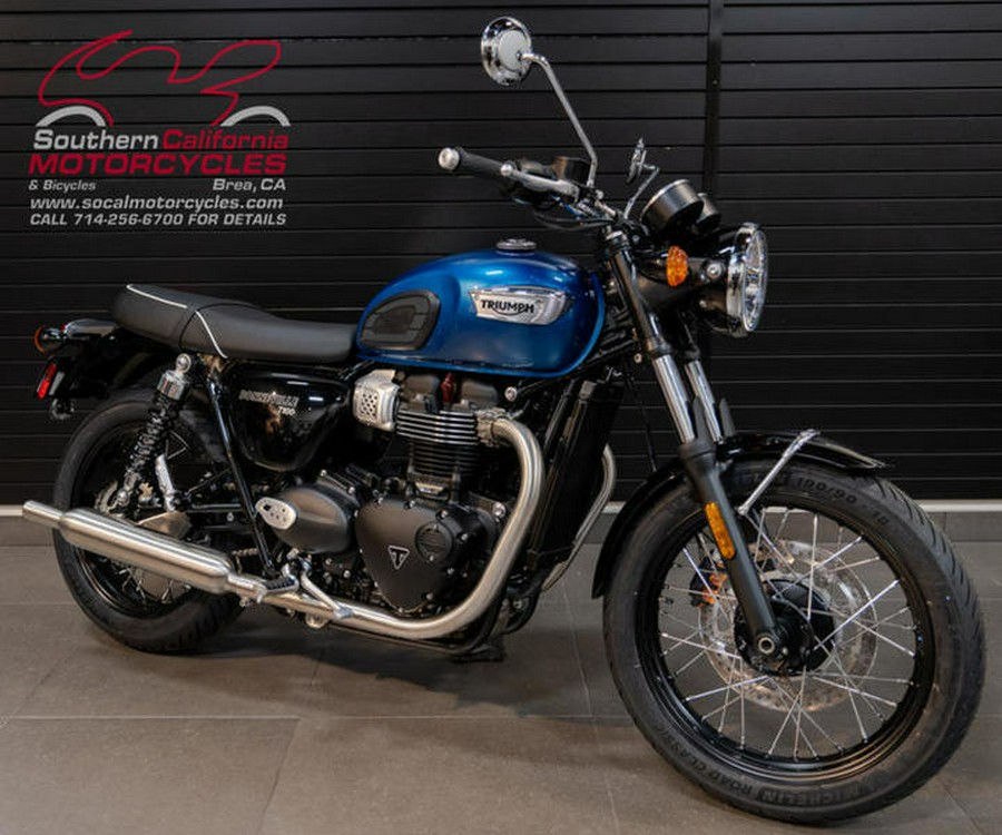 2023 Triumph Bonneville T100 Chrome Edition Cobalt Blue