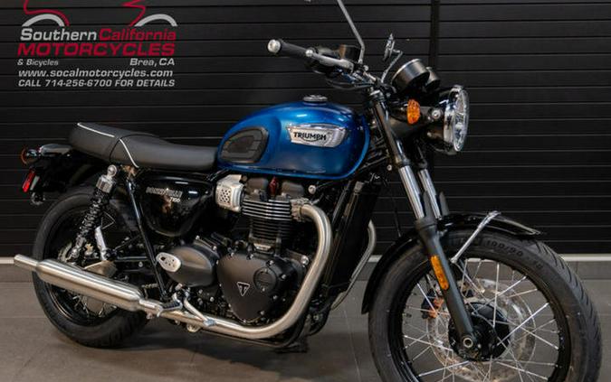 2023 Triumph Bonneville T100 Chrome Edition Cobalt Blue