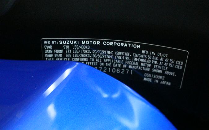 2007 Suzuki HAYABUSA LIMITED HAYABUSA LIMITED - A372106271
