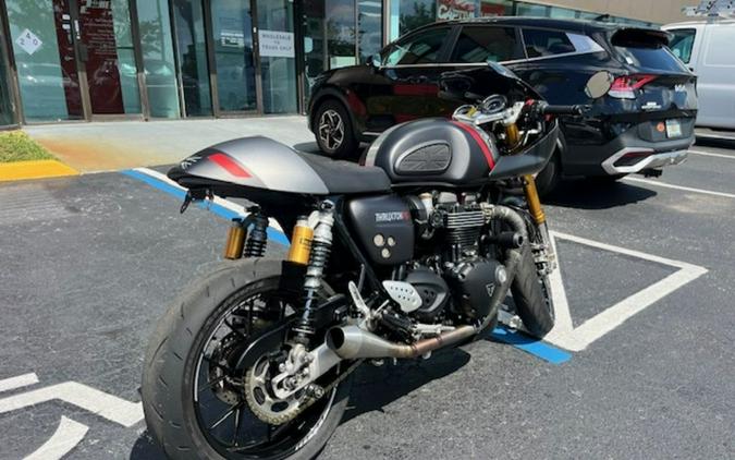 2020 Triumph Thruxton RS Matt Storm Grey and Silver Ice