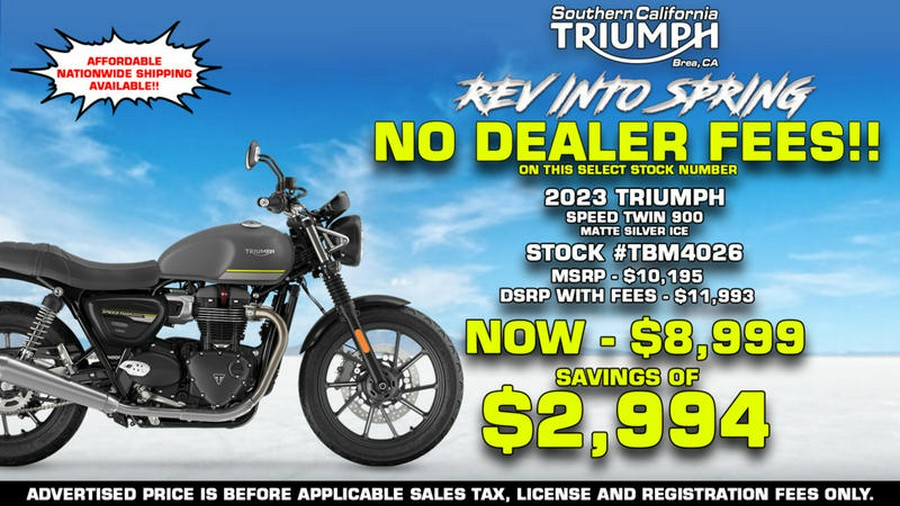 2023 Triumph Speed Twin 900 Matte Silver Ice