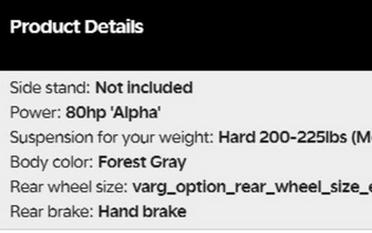 2024 Stark Future STARK VARG MX, 80HP