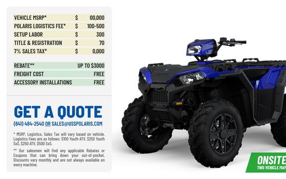 2024 Polaris Industries Sportsman® 850 Premium Spirit Blue