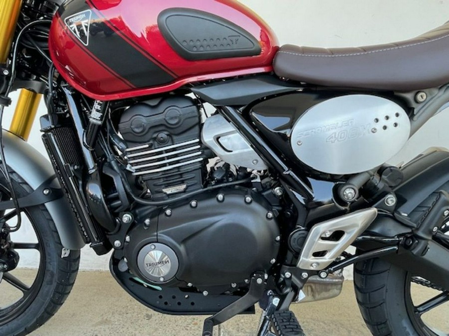 2024 Triumph Scrambler 400 X Carnival Red / Phantom Black