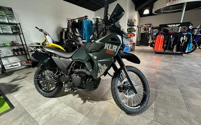 2025 Kawasaki KLR®650 S Metallic Matte Old School Green ABS