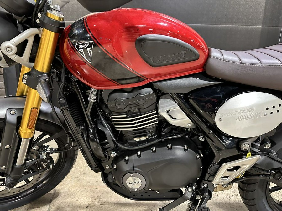 2024 Triumph Scrambler 400 X Carnival Red / Phantom Black