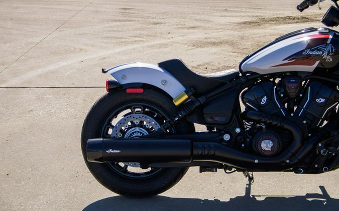 2025 Indian Motorcycle® 101 Scout® Ghost White Metallic with Graphics