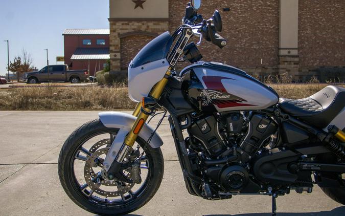 2025 Indian Motorcycle® 101 Scout® Ghost White Metallic with Graphics