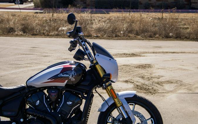 2025 Indian Motorcycle® 101 Scout® Ghost White Metallic with Graphics