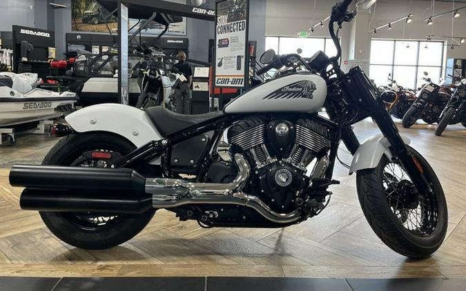 2024 Indian Chief Bobber ABS Ghost White Metallic Smoke