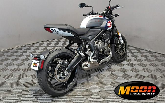 2025 Triumph Trident 660 Triple Tribute Edition Snowdonia White