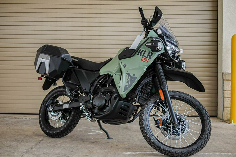 New 2024 KAWASAKI KLR 650 ADVENTURE ABS PEARL MATTE SAGE GREEN