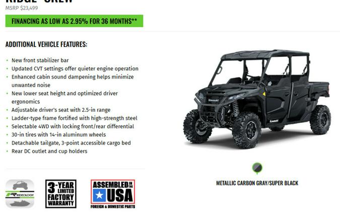 2026 Kawasaki RIDGE CREW