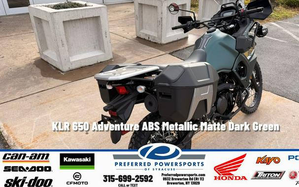 2026 Kawasaki KLR 650 Adventure ABS Metallic Matte Dark Green